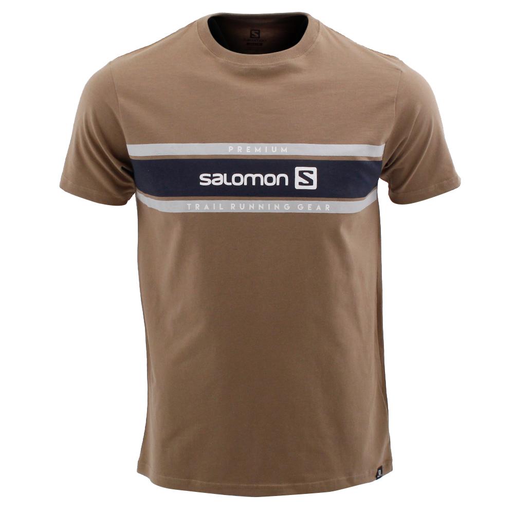 SALOMON TOW THE LINE SS M Philippines - Men's Tee Shirt - Brown | 968023-ZVM